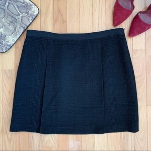 Vince Wool Tweed Pleat Detail Mini Skirt Sz 8